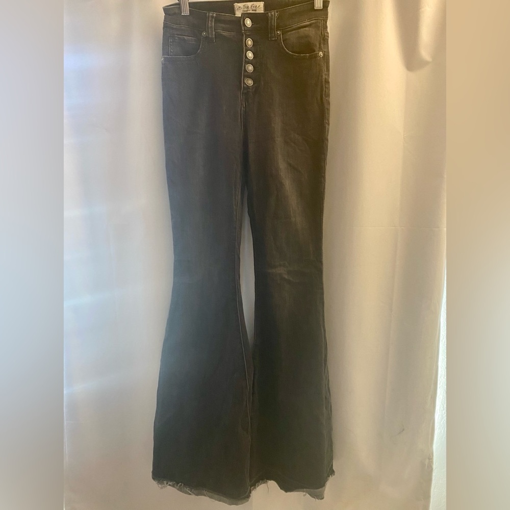 Free People flare button up jeans